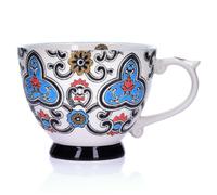 Tazza in gres da 400 ml dipinta a mano in bianco e nero Andalusia DUKA