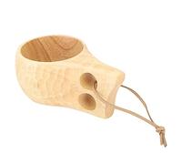 Tazza in Legno, Tazze da caffè da Campeggio con Manico Tazza da Campeggio Multiuso in Stile Nordico da 200 Ml per Bere caffè Al Latte e Vino (Tazza a doppio foro con motivo