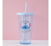 Tazza in plastica da 600 ml con cannuccia di Stitch Disney, ideale per la scuola e i viaggi, perfetta per l'uso quotidiano a casa e in ufficio MINISO Bicchiere in plastica dal design DisneyDESIGN DISN