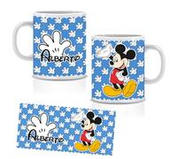 Tazza in plastica personalizzata. Ideale per la scuola e la maternità. Torna alla scuola. Regali personalizzati. Diversi modelli tra cui Topolino blu