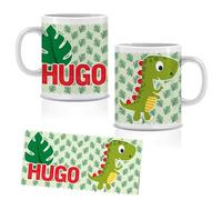 Tazza in plastica personalizzata. Ideale per la scuola e la scuola materna. Vola a scuola. Regali personalizzati. Diversi Modelli a Scegliere (Dino)