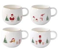 Tazza in porc.400 ml in color box 4 decori ass. LET IT SNOW