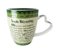 Tazza in porcellana con motivo celtico e benedizione irlandese, 380 ml