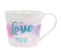 Tazza In Porcellana Fine Acquerello Con Scritta - Ti Amo