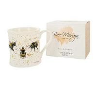 Tazza in porcellana fine Bree Merryn Bee Happy Animal in scatola, 8,5 x 8 cm