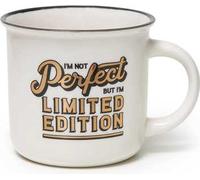 Legami - Cup Puccino, Tazza in Porcellana New Bone China, I'm not perfect but I'm limited edition, Capacità 350 ml, Lavabile in Lavastoviglie