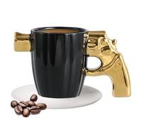 Tazza in porcellana - Tazza in ceramica, Tazza revolver, Tazze da caffè in ceramica 3D creative | tazza da caffè personalizzata, tazze in ceramica come regalo di festa, tazza di latte con manico