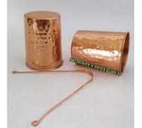Tazza In Rame Handmade Con Pulitore Raschietto In Rame Per Bocca, 350 ml