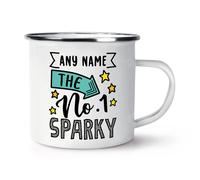 Tazza In Smalto Personalizzata No.1 Sparky Il Migliore Del Mondo Grazie