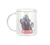 Tazza in vetro a doppia parete, Buy Bitcoin Crypto Currency Trading Blockchain Finance Business Bitcoin Humour Meme Man - Tazza da caffè e The Isotherme 330 ml, effetto sospeso anti-bruciore, stampa