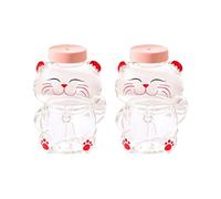 Tazza in vetro con coperchio con cannuccia, riutilizzabile per caffè, cocktail, birra, per casa e all'aperto, tazza di paglia a tema orso, copertura sicura a prova di perdite per stili di vita attivi