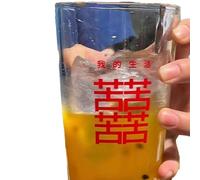 Tazza in vetro con personalità creativa con quattro tazze amare, la mia vita