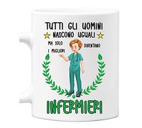 Tazza Infermiere divertente Mestieri Tutti gli uomini nascono uguali, ma solo i migliori diventano infermieri tazza mug divertente mestieri