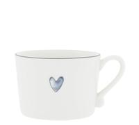 Tazza IRIS BLUE Watercolour Cuore 300Ml Bianco Blu Bastion Collections