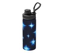 Tazza isolata sottovuoto con stampa a stelle blu, 510,3 g, adatta per alpinismo, campeggio, palestra, ufficio e uso quotidiano