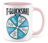 Tazza IT regalo IT ruota della fortuna, tazza da caffè informatica, nerd umorismo, divertente, collega, lavoro, idea regalo per ufficio, caffè, ufficio, amico, fidanzata, squadra, caffè