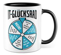 Tazza IT regalo IT ruota della fortuna, tazza da caffè informatica, nerd umorismo, divertente, collega, lavoro, idea regalo per ufficio, caffè, ufficio, amico, fidanzata, squadra, caffè