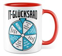 Tazza IT regalo IT ruota della fortuna, tazza da caffè informatica, nerd umorismo, divertente, collega, lavoro, idea regalo per ufficio, caffè, ufficio, amico, fidanzata, squadra, caffè