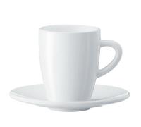 Tazza JURA 66497 Set Bianco per 2 Persone con Piattino