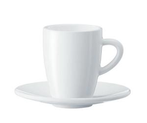 Tazza JURA 66497 Set Bianco per 2 Persone con Piattino