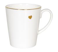 Tazza Konitz cuore d'oro in bone china 500 ml