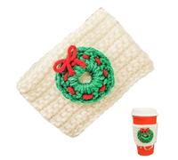Tazza lavorata a maglia Cozy - Manicotto per tazza riutilizzabile in maglia per tazze in ceramica | Copritazza lavorato a maglia resistente al calore per tè, caffè, succhi e latte, perfetto per la cas