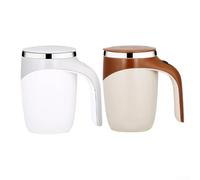 Tazza magnetica per mescolare casa, ufficio o uso in viaggio, supporta caffè, tè, latte e altre bevande, esterno in acciaio inossidabile 304 (bianco)