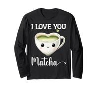 Tazza Matcha Kawaii Heart I Love You Matcha Latte Matcha Maglia a Manica