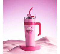 Tazza mega in acciaio inossidabile da 1600ml/54.1oz serie a capsule Barbie - rosa chiaro, capienza stilosa e grande, ideale per l'ufficio e le attività all'aperto (1 pezzo) Acciaio inossidabile