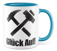 Tazza minatore regalo felicità su!, tazza da caffè con borchie saluto minatori minatori minatori, idea regalo lavoro, collega, famiglia, compleanno, Natale, tazza da caffè