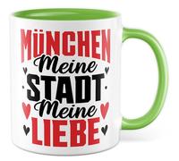 Tazza Monaco con scritta - Regalo Monaco meine Stadt meine Liebe - Tazza da caffè 330 ml in ceramica - Heimatstadt Humor Tazza da caffè