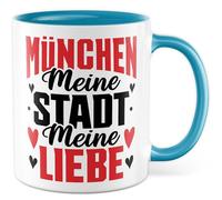 Tazza Monaco con scritta - Regalo Monaco meine Stadt meine Liebe - Tazza da caffè 330 ml in ceramica - Heimatstadt Humor Tazza da caffè