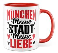 Tazza Monaco con scritta - Regalo Monaco meine Stadt meine Liebe - Tazza da caffè 330 ml in ceramica - Heimatstadt Humor Tazza da caffè