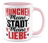 Tazza Monaco con scritta - Regalo Monaco meine Stadt meine Liebe - Tazza da caffè 330 ml in ceramica - Heimatstadt Humor Tazza da caffè