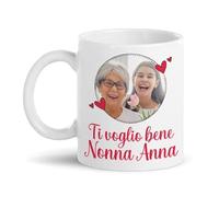 Tazza mug 11oz Ti voglio bene Nonna! Personalizzata con la tua foto nella cornice ed il nome della nonna! Festa dei nonni!