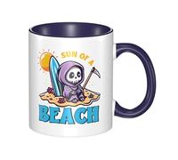 Tazza Mug Carino Triste Mietitore Sole di Una Spiaggia Durevole Idee Regali Tazze Caffe E The Resistente Graffi Regali per La Famiglia Tazza Divertente 11Oz