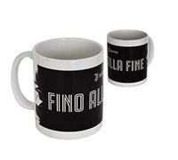 Tazza mug ceramica bianca e nera Fc Juventus "Fino alla fine"