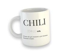 Tazza Mug CHILI DESCRIZIONE Colazione Idee Regali Originali e Divertenti Festa Compleanno Tumblr Frasi Simpatiche Phrase Ironia Divertente Buona Giornata Humor Kg Peso Dieta Dottor Nowzaradan