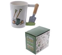 Tazza mug colazione in ceramica con manico a forma di pala paletta da gi 0K45