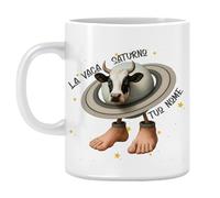 Tazza Mug con Personaggi Brainrot Meme Italiano Personalizzabile con Nome in Ceramica misura 11 oz. (LA VACA)