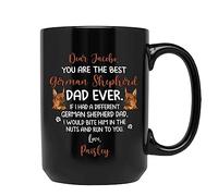 Tazza Mug Dear Germans Shepherds Dad Tazza da caffè Vintage Tazzas in Ceramica Personalizzata Colazione Tazzas per Compleanno Amici Ufficio 330 ML