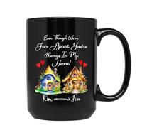 Tazza Mug Even Though We're Far Apart Tazza da caffè Lavabile Tazzas in Ceramica Divertente Tazzas da tè per Marito Compleanno Amici 330 ML