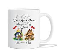 Tazza Mug Even Though We're Far Apart Tazza da caffè Vintage Tazzas da tè Personalizzata Tazzas Mug da caffè in Ceramicas per Anniversari Collega Compleanno 330 ML