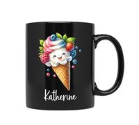 Tazza Mug Ice Cream Cone Tazza da caffè Vintage Tazzas in Ceramica Lavabile Tazzas da tè per Anniversari Fidanziati Lavori 330 ML