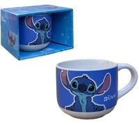 Coriex Tazza in ceramica, Stitch tazza larga jumbo, 380 ml, in scatola + tovaglietta omaggio