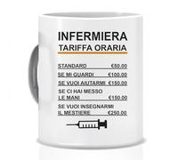 Tazza Mug in Ceramica Mestieri il mio Lavoro mi chiama ed io devo andare - sport - gadget divertenti - idea regalo (INFERMIERA)