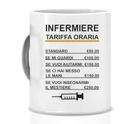 Tazza Mug in Ceramica Mestieri il mio Lavoro mi chiama ed io devo andare - sport - gadget divertenti - idea regalo (INFERMIERE)