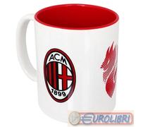 Tazza Milan in ceramica con interno rosso PRODOTTO UFFICIALE