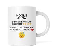 Tazza mug in ceramica regalo famiglia "Nessuno è perfetto" personalizzabile stampa personalizzata regalo Perfetto per moglie marito nonna nonno zio zia fratello cugino cugina figlio figlia