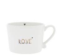 Tazza, Mug LOVE LOVE Bianca Nera Per 270Ml Ceramica Bastion Collections WA